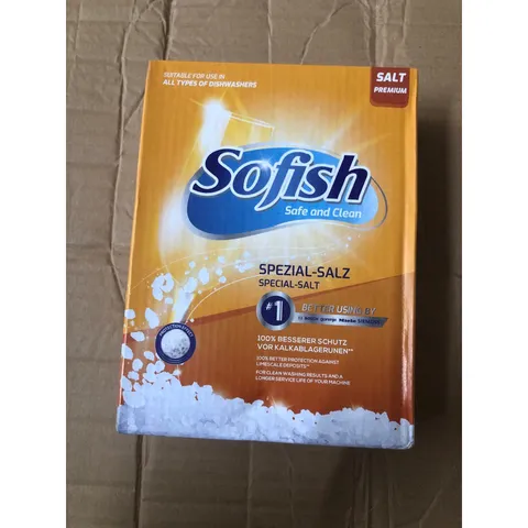 Muối Rửa Bát SOFISH 1,6kg - Đồ Gia Dụng Nhập Khẩu, Làm Mềm Nước Chuyên Dụng Cho Máy Rửa Chén Bosch, Teka, Hafele