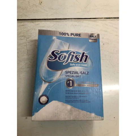 Muối Rửa Bát SOFISH 1,6kg - Đồ Gia Dụng Nhập Khẩu, Làm Mềm Nước Chuyên Dụng Cho Máy Rửa Chén Bosch, Teka, Hafele