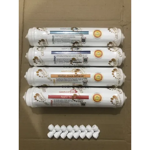 Bộ 4 Lõi Lọc Geyser 5678 Chính Hãng - Thay Thế Máy Lọc Nước Nano, RO Đảm Bảo Sức Khỏe Gia Đình, Chống Tái Nhiễm Khuẩn
