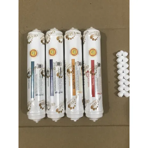 Bộ 4 Lõi Lọc Geyser 5678 Chính Hãng - Thay Thế Máy Lọc Nước Nano, RO Đảm Bảo Sức Khỏe Gia Đình, Chống Tái Nhiễm Khuẩn