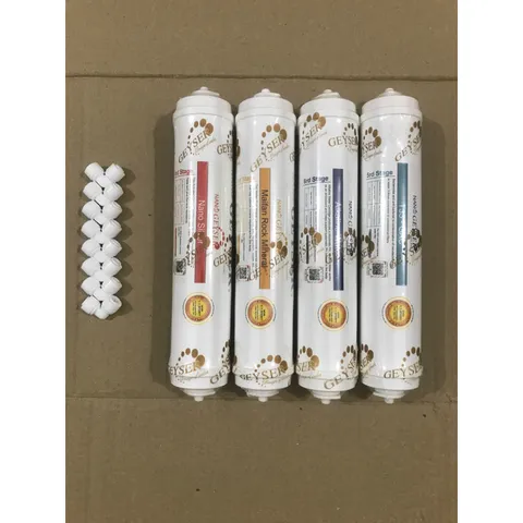 Bộ 4 Lõi Lọc Geyser 5678 Chính Hãng - Thay Thế Máy Lọc Nước Nano, RO Đảm Bảo Sức Khỏe Gia Đình, Chống Tái Nhiễm Khuẩn