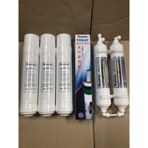 Bộ 6 Lõi Lọc Nước JENPEC Chính Hãng - Thay Thế cho Máy Lọc Nước Model A5000 - Lõi Sediment, Carbon, RO, Tinh Khiết