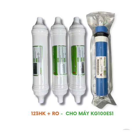 Bộ 4 Lõi Lọc Nước KANGAROO Chính Hãng - Thay Thế Máy Lọc KG100ES1, RO 2012-100G, Lọc Cặn Bẩn và Tạp Chất Xuất Sắc