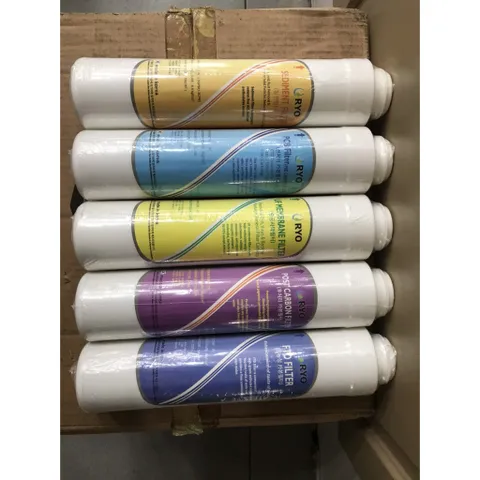 Bộ 5 Lõi Lọc Nước RYO Chính Hãng - Thay Thế Cho Máy Lọc RP-902 - Lõi Sediment, Pre Cacbon, U/F, Post Cacbon, FTO