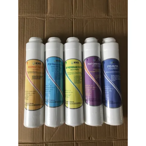 Bộ 5 Lõi Lọc Nước RYO Chính Hãng - Thay Thế Cho Máy Lọc RP-902 - Lõi Sediment, Pre Cacbon, U/F, Post Cacbon, FTO