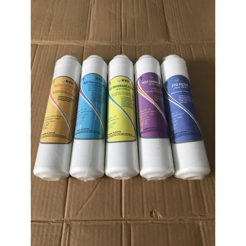 Bộ 5 Lõi Lọc Nước RYO Chính Hãng - Thay Thế Cho Máy Lọc RP-902 - Lõi Sediment, Pre Cacbon, U/F, Post Cacbon, FTO