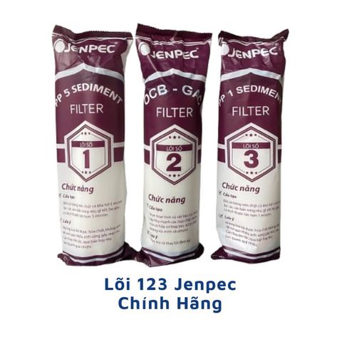 Bộ 3 Lõi Lọc Nước JENPEC 1, 2, 3 - Chính Hãng, Thay Thế Cho Máy Lọc Nước RO - Giải Pháp Lọc Nước An Toàn và Hiệu Quả