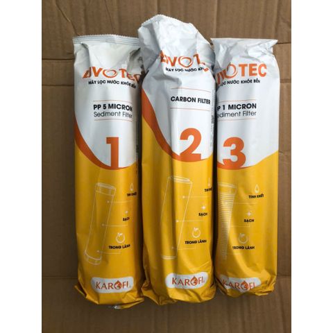Lõi Lọc Nước 1,2,3 LIVOTEC Karofi - Thay Thế Chính Hãng, Bảo Vệ Màng RO, Lọc Bụi Bẩn & Chất Ô Nhiễm