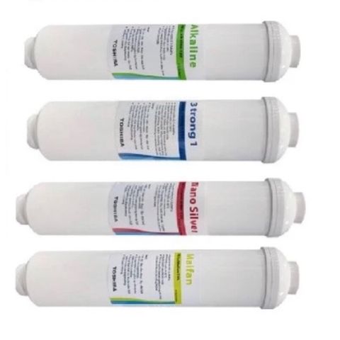 Bộ 4 Lõi Lọc Nước TOSHIBA - Maifan, Alkaline, 3 Trong 1, Nano Silver - Phụ Kiện Chính Hãng Cho Máy Lọc Nước ặp cho Toshiba