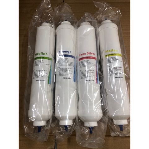 Bộ 4 Lõi Lọc Nước TOSHIBA - Maifan, Alkaline, 3 Trong 1, Nano Silver - Phụ Kiện Chính Hãng Cho Máy Lọc Nước ặp cho Toshiba