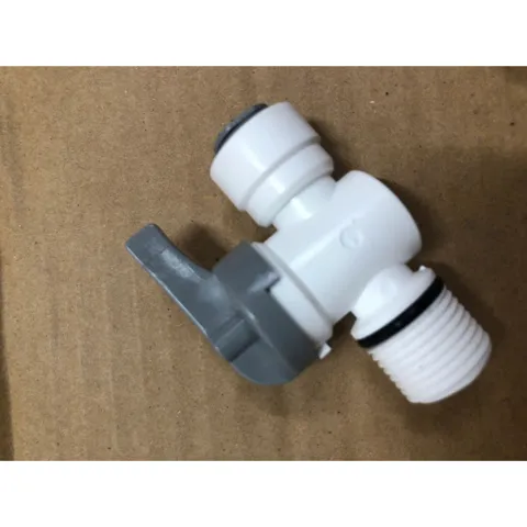 Khóa Cấp Nước 21mm - Đầu Ra Nối Nhanh 6mm và 10mm - Thiết Bị Dùng Cho Máy Lọc Nước RO và Nano
