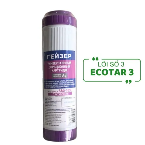 Lõi Lọc Nước Geyser Ecotar 3 BAF 4 in 1 Chính Hãng - Giải Pháp Lọc Nước An Toàn Cho Gia Đình, Tuổi Thọ 7.000 Lít