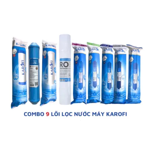 Bộ 9 Lõi Lọc Nước KAROFI Chính Hãng - Thay Thế E9RO, NE119/A - Lọc Tinh Khiết, Bảo Vệ Sức Khỏe Gia Đình