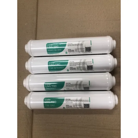 Bộ 4 Lõi Lọc Khoáng LIVOTEC Karofi 5678 - Chính Hãng, Cung Cấp Khoáng Chất, Enhancing Water Quality, Sử Dụng 12 Tháng