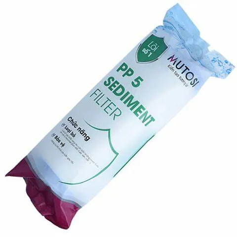 Lõi Lọc Nước Mutosi PP5 Micron Chính Hãng - Bảo Vệ Sức Khỏe, Loại Bỏ Tạp Chất, Thời Gian Sử Dụng 3-6 Tháng