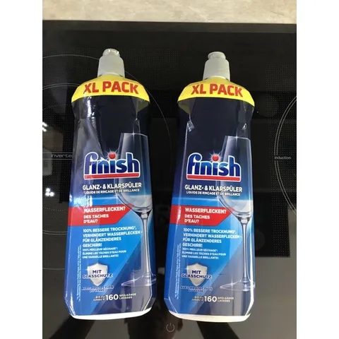 Combo 2 Chai Nước Làm Bóng Chén Finish 800ML - Hàng Chính Hãng Châu Âu Dùng Cho Máy Rửa Chén, Đảm Bảo Bát Đĩa Bóng Loáng