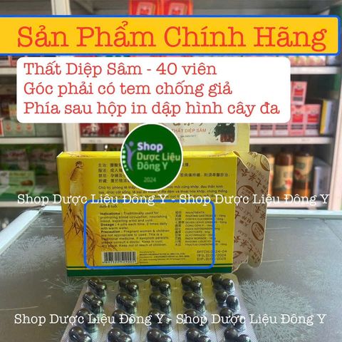 Viên Thất Diệp Sâm Giảm Đau Khớp 40 Viên - Hàng Chính Hãng Malaysia, Hỗ Trợ Chống Viêm và Tái Tạo Sụn Khớp