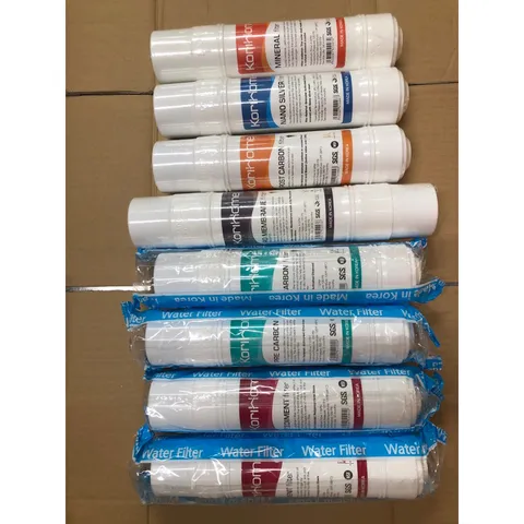 Bộ 8 Lõi Lọc Nước KORIHOME Chính Hãng - Thay Thế Model WPK-606 - Bao Gồm Lõi Sediment, Pre Carbon, RO, Post Carbon, Nano Silver, Mineral