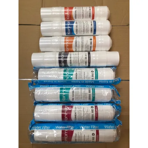 Bộ 8 Lõi Lọc Nước KORIHOME Chính Hãng - Thay Thế Model WPK-606 - Bao Gồm Lõi Sediment, Pre Carbon, RO, Post Carbon, Nano Silver, Mineral