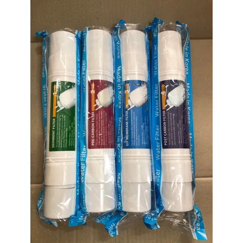Bộ 4 Lõi Lọc Nước Hàn Quốc Đầu I (Loại 2 đầu) - Hàng Chính Hãng, Thay Thế Máy Lọc và Nóng Lạnh, Made in Korea