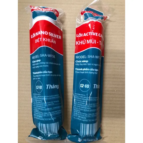 Combo 2 Lõi Lọc Nước SUNHOUSE - Nano Bạc & Than Hoạt Tính - Lọc Nước An Toàn, Tinh Khiết Cho Gia Đình