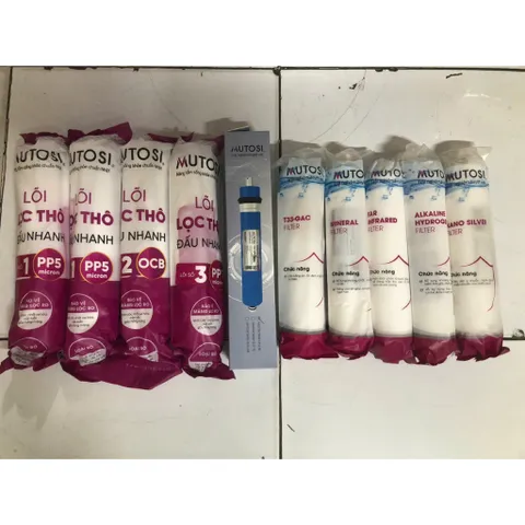 Bộ 10 Lõi Lọc Nước MUTOSI Chính Hãng - Thay Thế Model MP-C102S - Loại Bỏ Tạp Chất, Bảo Vệ Sức Khỏe