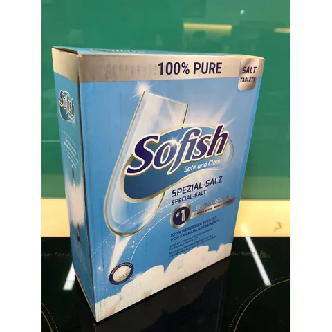 Hộp Viên Rửa Bát Sofish 50 Viên - Muối 1kg & Nước Làm Bóng 500ml - Dùng Cho Máy Rửa Bát Bosch, Hafele, Fagor, Teka