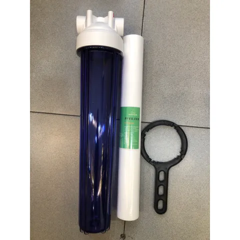 CỐC LỌC THÔ 20 INCH (KÈM LÕI) - REN TRONG 27 - Loại bỏ các cặn bẩn, tạp chất, rỉ sắt, bùn đất , Có kích thước >5 micron