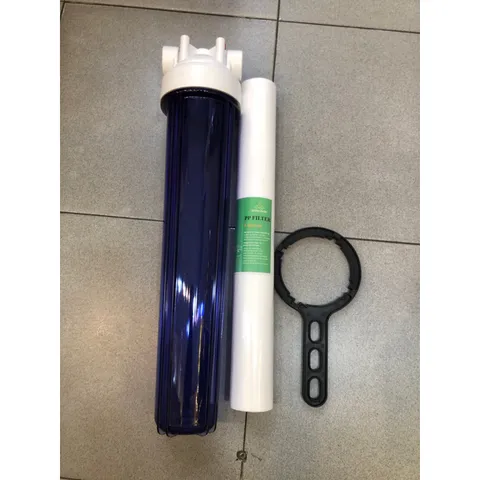 CỐC LỌC THÔ 20 INCH (KÈM LÕI) - REN TRONG 27 - Loại bỏ các cặn bẩn, tạp chất, rỉ sắt, bùn đất , Có kích thước >5 micron