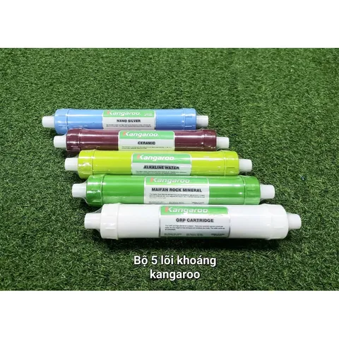 Bộ 5 Lõi Lọc Nước KANGAROO 56789 Chính Hãng - Nano Silver, Ceramic, Alkaline, Maifan, ORP - Cung Cấp Khoáng Chất Cho Nước Uống Sạch