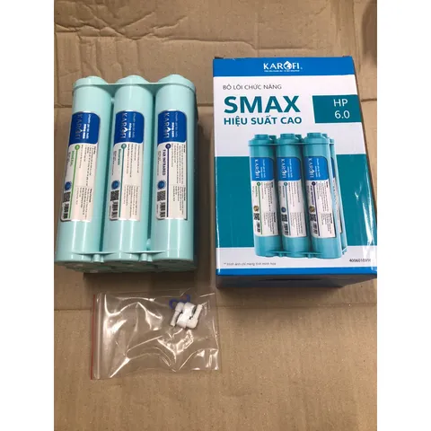 Bộ Lõi Smax KAROFI HP 6.0 Chính Hãng - Hệ Thống 6 Lõi Chức Năng Cao Cấp, Lọc Nước An Toàn và Giàu Khoáng Chất