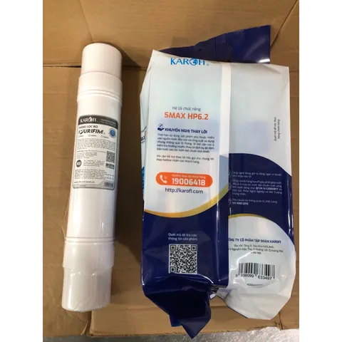 Bộ 2 Sản Phẩm Lọc Nước KAROFI - Cụm Lõi Smax HP 6.2 & Màng RO 100 GPD Purifim Chính Hãng USA - Nước Sạch, An Toàn, Khỏe Mạnh