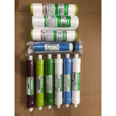 Bộ 10 Lõi Lọc Nước KANGAROO Chính Hãng - Thay Thế Cho Máy Lọc KG10A3, Lọc Sạch Nước, Nâng Cao Chất Lượng Uống