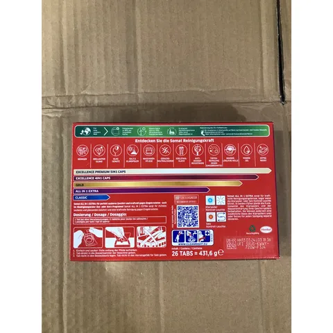 HỘP 26 VIÊN RỬA CHÉN SOMAT ALL IN 1 - Hàng chính hãng - Dùng cho máy rửa chén