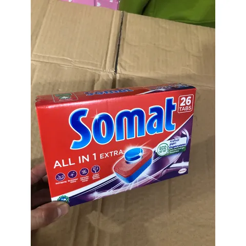 HỘP 26 VIÊN RỬA CHÉN SOMAT ALL IN 1 - Hàng chính hãng - Dùng cho máy rửa chén