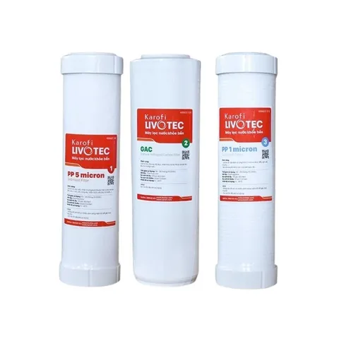 Bộ 3 Lõi Lọc Nước LIVOTEC Karofi - Thay Thế Máy Lọc RO, Hàng Chính Hãng, An Toàn và Hiệu Quả