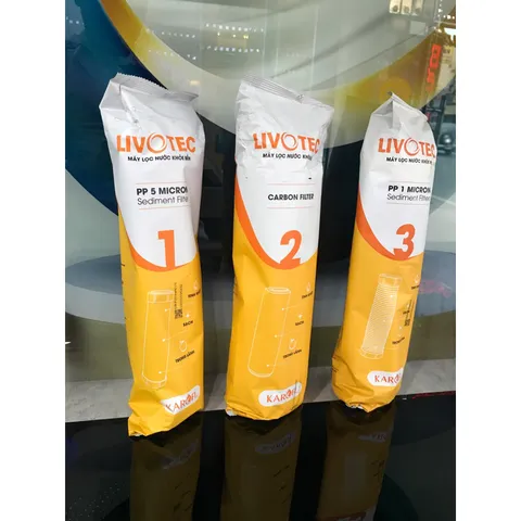 Bộ 3 Lõi Lọc Nước LIVOTEC Karofi - Thay Thế Máy Lọc RO, Hàng Chính Hãng, An Toàn và Hiệu Quả