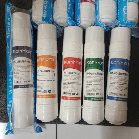 Bộ 10 Lõi Lọc Nước Korihome Chính Hãng - 3 Sediment, 2 Pre Carbon, RO, Hydro Kiềm, Nano Bạc, Cho Nguồn Nước Sạch và An Toàn
