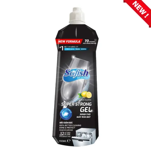 Gel Rửa Bát SOFISH 750ML - Gel chuyên dụng cho máy rửa chén, loại bỏ vết bẩn hiệu quả, tiết kiệm, không mùi, công nghệ khử mùi tiên tiến.