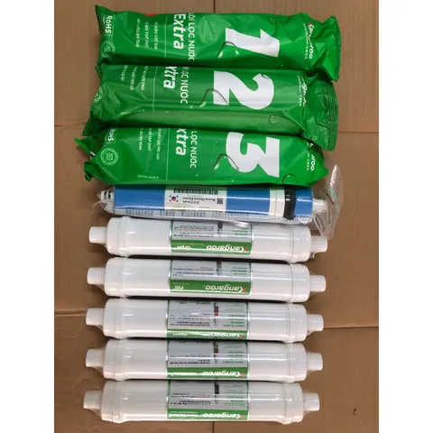 Bộ 9 Lõi Lọc KANGAROO Chính Hãng - Lõi 123 Extra, Màng RO 1812-50G và Bộ 5 Lõi Chức Năng cho Máy Hydro