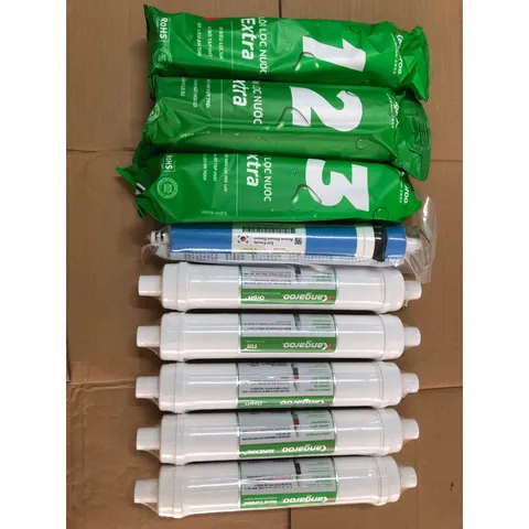 Bộ 9 Lõi Lọc KANGAROO Chính Hãng - Lõi 123 Extra, Màng RO 1812-50G và Bộ 5 Lõi Chức Năng cho Máy Hydro