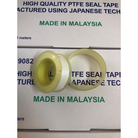 Băng Keo Non TOMBO 9082 - Chất Liệu PTFE, Chống Rò Rỉ, Dùng Quấn Ống Nước và Ống Nhựa - 10 Mét, Màu Trắng, Vỏ Xanh Dương