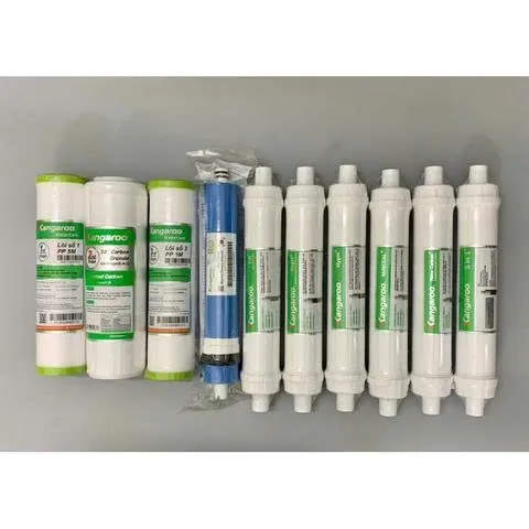 Combo 10 Lõi Lọc Kangaroo Hydrogen - Lõi 123, Màng RO 100G và Bộ 6 Lõi Khoáng Tự Nhiên cho Nước Sạch Sức Khỏe Tối Ưu