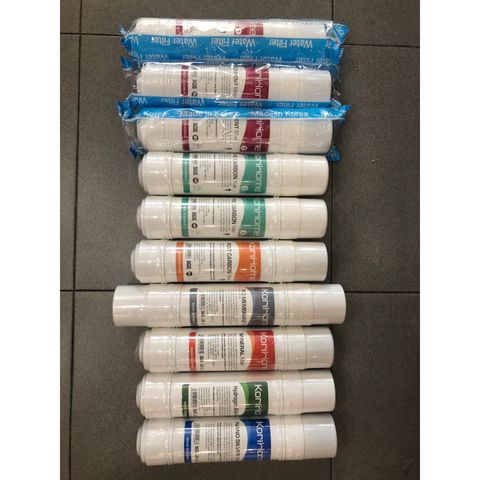 Bộ 10 Lõi Lọc Nước Korihome Chính Hãng - Thay Thế Cho Máy Lọc WPK-G61, WPK-G60-S, WPK-G62, Lọc Sạch Nước Uống Hàn Quốc