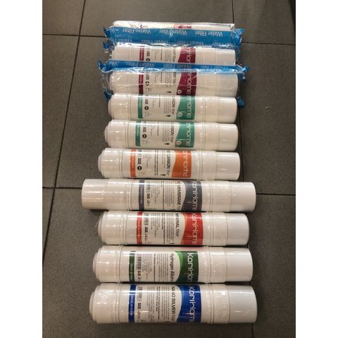 Bộ 10 Lõi Lọc Nước Korihome Chính Hãng - Thay Thế Cho Máy Lọc WPK-G61, WPK-G60-S, WPK-G62, Lọc Sạch Nước Uống Hàn Quốc