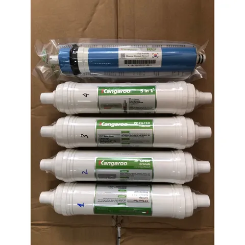 Bộ 5 Lõi Lọc Đúc Kangaroo Chính Hãng - Thay Thế Model KG100ES1 - Lọc Nước Sạch, An Toàn Cho Gia Đình