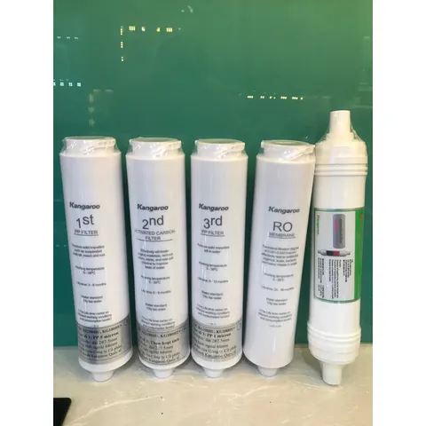 Bộ 5 Lõi Đúc 12345 KANGAROO - Hàng Chính Hãng Cho Máy Lọc Nước Hydrogen Ion Kiềm - Chuẩn Chất Lượng Cao