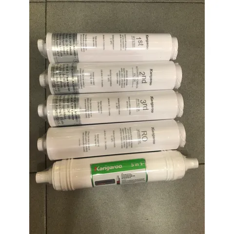Bộ 5 Lõi Đúc 12345 KANGAROO - Hàng Chính Hãng Cho Máy Lọc Nước Hydrogen Ion Kiềm - Chuẩn Chất Lượng Cao