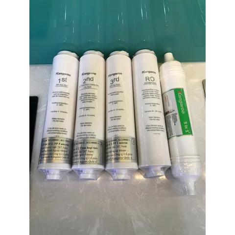 Bộ 5 Lõi Đúc 12345 KANGAROO - Hàng Chính Hãng Cho Máy Lọc Nước Hydrogen Ion Kiềm - Chuẩn Chất Lượng Cao