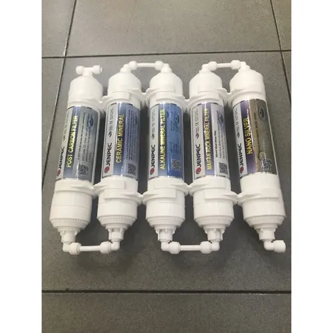 Bộ 5 Lõi Lọc Nước Chức Năng JENPEC 56789 - Hàng Chính Hãng, Cung Cấp Khoáng và Đảm Bảo Nguồn Nước Sạch, An Toàn
